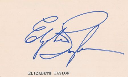 Lot #1328 Elizabeth Taylor Signature - Image 1