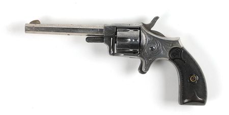 Lot #2030 Factory Engraved Hopkins and Allen ‘Czar’ Pocket Revolver Revolver - Image 1