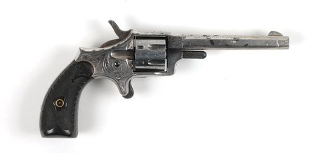 Lot #2030 Factory Engraved Hopkins and Allen ‘Czar’ Pocket Revolver Revolver - Image 2