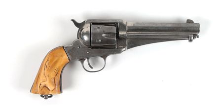 Lot #2038 Remington Model 1875 Single-Action Army Revolver with Carved Ivory Grips Revolver - Image 2
