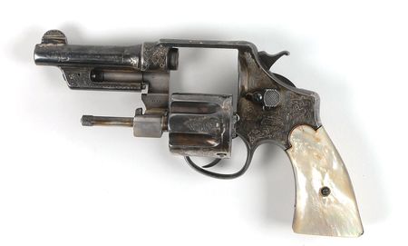 Lot #2020 Clint Peoples? Engraved Smith and Wesson .44 Special Hand Ejector Double Action Revolvers Revolvers - Image 7