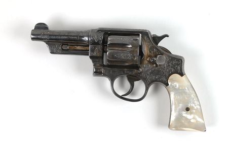 Lot #2020 Clint Peoples? Engraved Smith and Wesson .44 Special Hand Ejector Double Action Revolvers Revolvers - Image 10