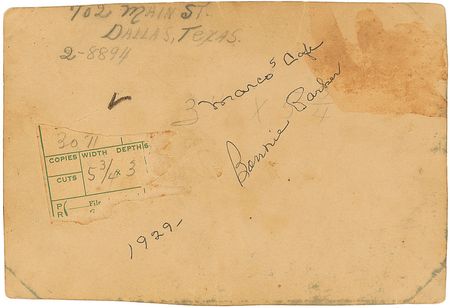 Lot #2096 Bonnie Parker: A young Bonnie at Marco?s Cafe - Image 2