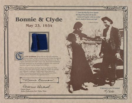 Lot #2085 Clyde Barrow Pants Swatch - Image 1