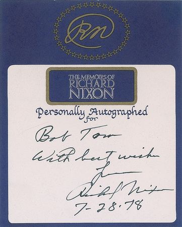Lot #88 Richard Nixon and Gerald Ford Bookplates - Image 2