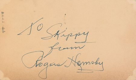 Lot #1397 Rogers Hornsby Signature - Image 1