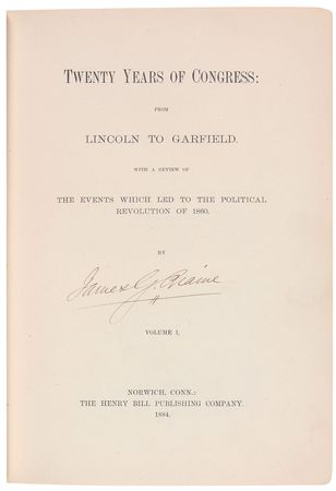 Lot #198 James G. Blaine Book - Image 1
