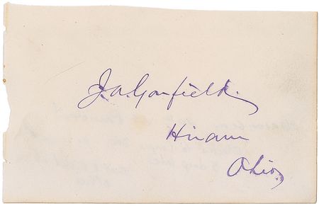 Lot #26 James A. Garfield Signature
