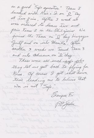 Lot #376 R. E. Galer: “These were all such safe jobs they let us get back to flying for Korea. Of course I got shot down there leading me to believe that war is not ‘safe’” - Image 2