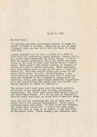 Lot #1022 George Cukor: Discussing Garland and A Star Is Born with Moss Hart - Image 1