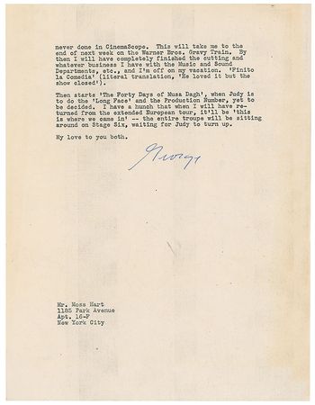 Lot #1022 George Cukor: Discussing Garland and A Star Is Born with Moss Hart - Image 2