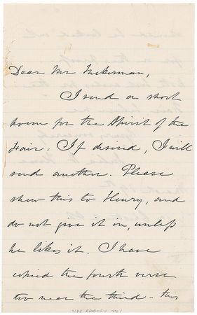 Lot #677 Julia Ward Howe - Image 1