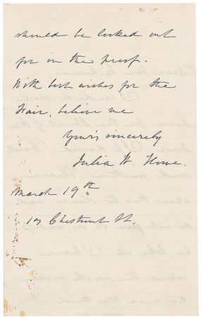 Lot #677 Julia Ward Howe - Image 3