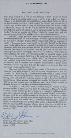 Lot #2105 John Dillinger: Incredibly rare penny recovered from John Dillinger's pocket the night of his death, one of the finest displays of the gunned-down gangster?s final personal affects that we have seen - Image 8