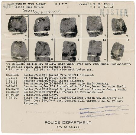 Lot #2101 Buck Barrow: “In company with brother, Clyde Champion Barrow...These men are very dangerous and extreme care should be taken” - Image 2