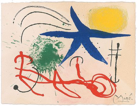 Lot #557 Joan Miro: Vibrant 1966 Christmas card - Image 1