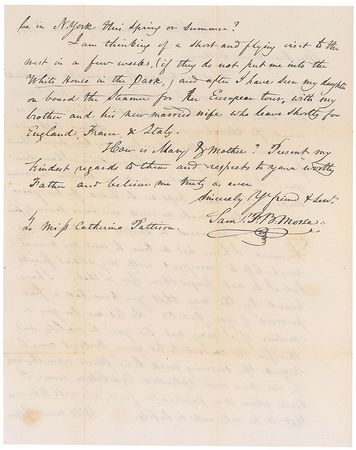Lot #174 Samuel F. B. Morse: Dejected and out of funds, Morse reaches out to a friend: “Immersed in studies and scientific experiment, I have had no time to visit my nearest much less to correspond with my absent friends” - Image 2