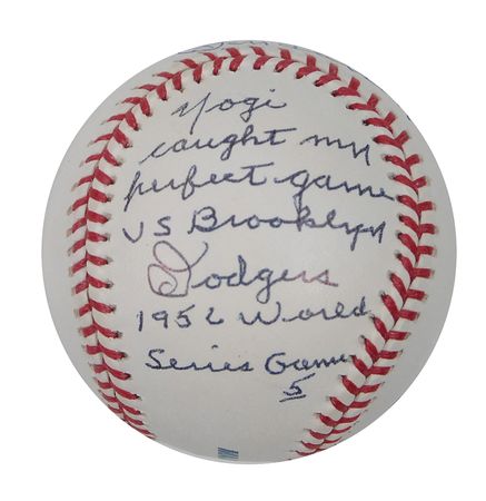 Lot #1491 Don Larsen and Yogi Berra Baseball - Image 2