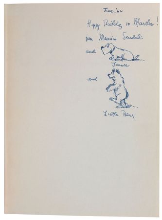 Lot #566 Maurice Sendak: Sending birthday wishes from his lovable characters Jennie and Little Bear - Image 1
