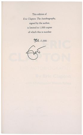 Lot #843 Eric Clapton Book - Image 1