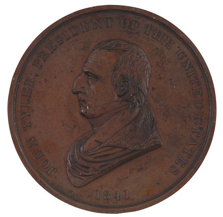 Lot #2068 Indian Peace Medal: Tyler, John Medal - Image 1