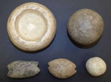 Lot #2072 Native American Artifacts: Quartz Discoidal and Ground Artifacts Quartz Discoidal and Ground Artifacts - Image 1