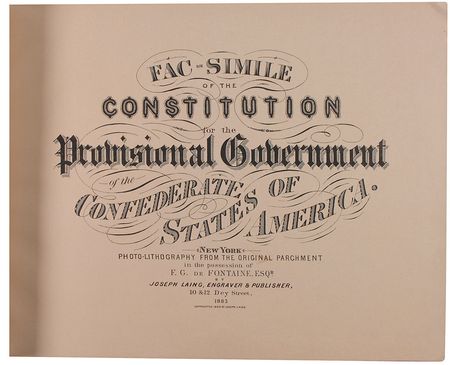 Lot #12 Confederate Constitution - Image 1