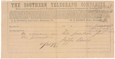 Lot #71 Confederate Telegraph - Image 2