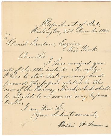 Lot #347 William H. Seward - Image 1