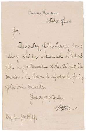 Lot #221 Salmon P. Chase - Image 1