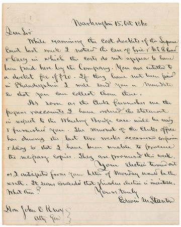 Lot #172 Edwin M. Stanton - Image 2
