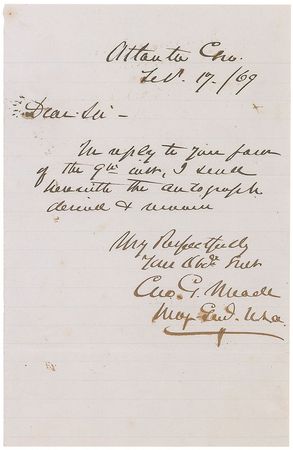 Lot #156 George G. Meade - Image 1