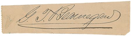Lot #52 P. G. T. Beauregard