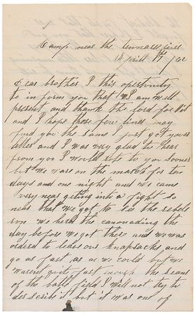 Lot #395 Union Soldier’s Letter - Image 1