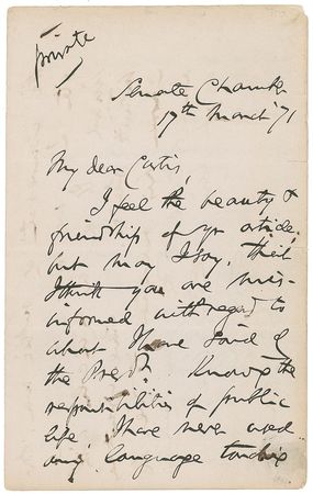 Lot #174 Charles Sumner - Image 1