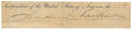Lot #14 Andrew Jackson Signature - Image 2