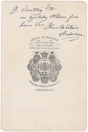 Lot #464 Hans Christian Andersen: Choice cabinet photo of The Ugly Duckling author - Image 1