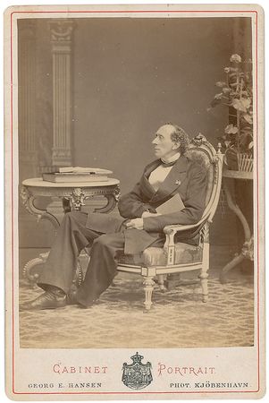 Lot #464 Hans Christian Andersen: Choice cabinet photo of The Ugly Duckling author - Image 2