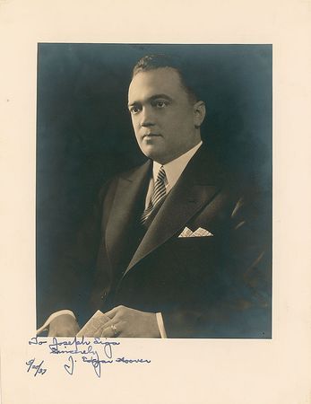 Lot #1536 J. Edgar Hoover Signed Photograph and Typed Letter Signed - Image 2