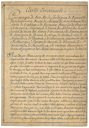 Lot #1528 Charles Emmanuel III - Image 1
