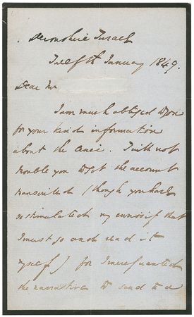 Lot #481 Charles Dickens: In an incredible letter, Dickens seeks information about Shelley’s greatest tragedy - Image 1