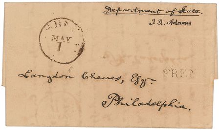 Lot #11 John Quincy Adams Free Frank