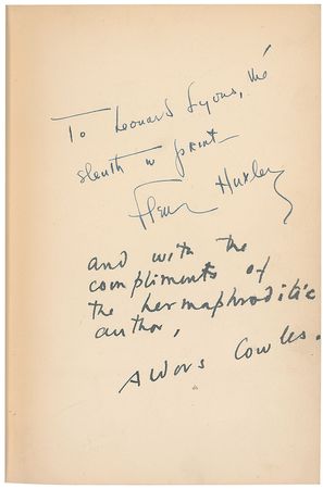 Lot #1560 Aldous Huxley: Curious copy of Huxley?s Brave New World - Image 1