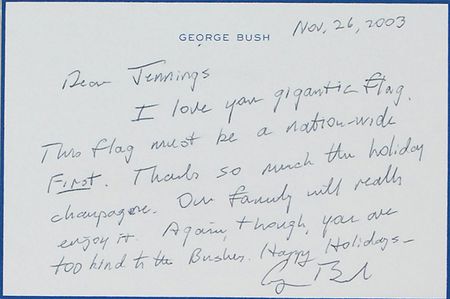 Lot #106 George Bush Handwritten Letter Signed - Image 1