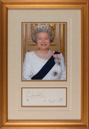 Lot #207 Queen Elizabeth II Signature - Image 1