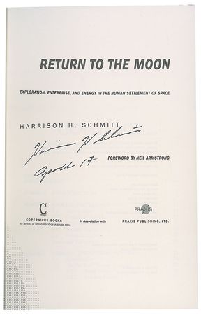 Lot #456 Harrison Schmitt Book - Image 1