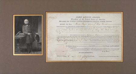 Lot #12 John Quincy Adams Signed Document