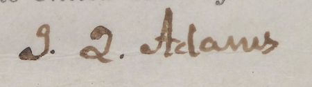 Lot #12 John Quincy Adams Signed Document - Image 2