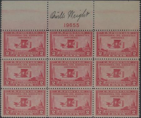 Lot #429 Orville Wright Stamp Sheet - Image 2