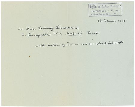 Lot #319 Albert Schweitzer Signed Photograph - Image 2